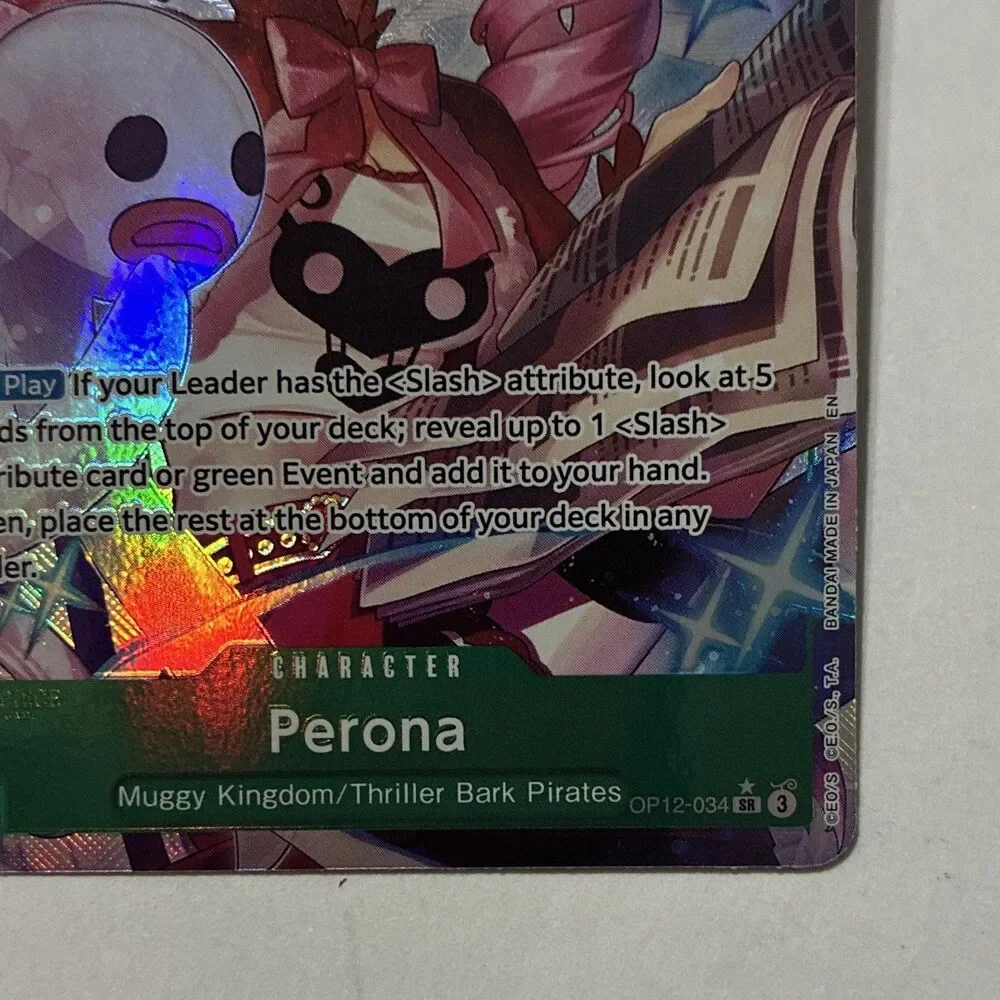 2025 One Piece Perona OP12-034 SR Alt Art English Legacy of the Master NM